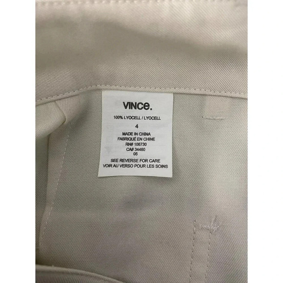 Vince Ivory Twill Cargo Pants -sz 4 - Picture 7 of 13